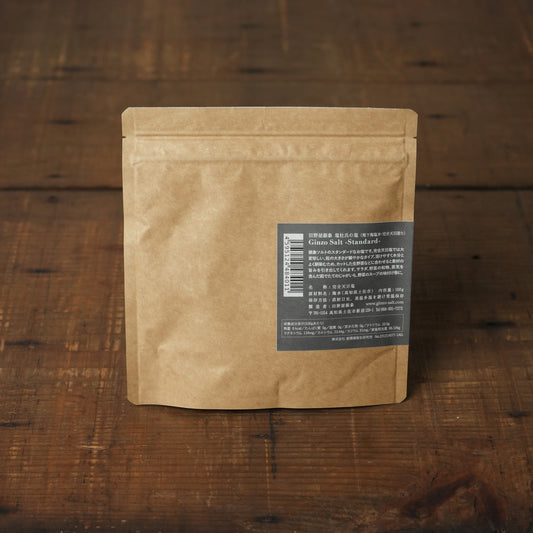 Ginzo Sea Salt Standard - Mild Flavor Salt Especially For Vegetable by Tanoya Ginzo 100g/3.5oz