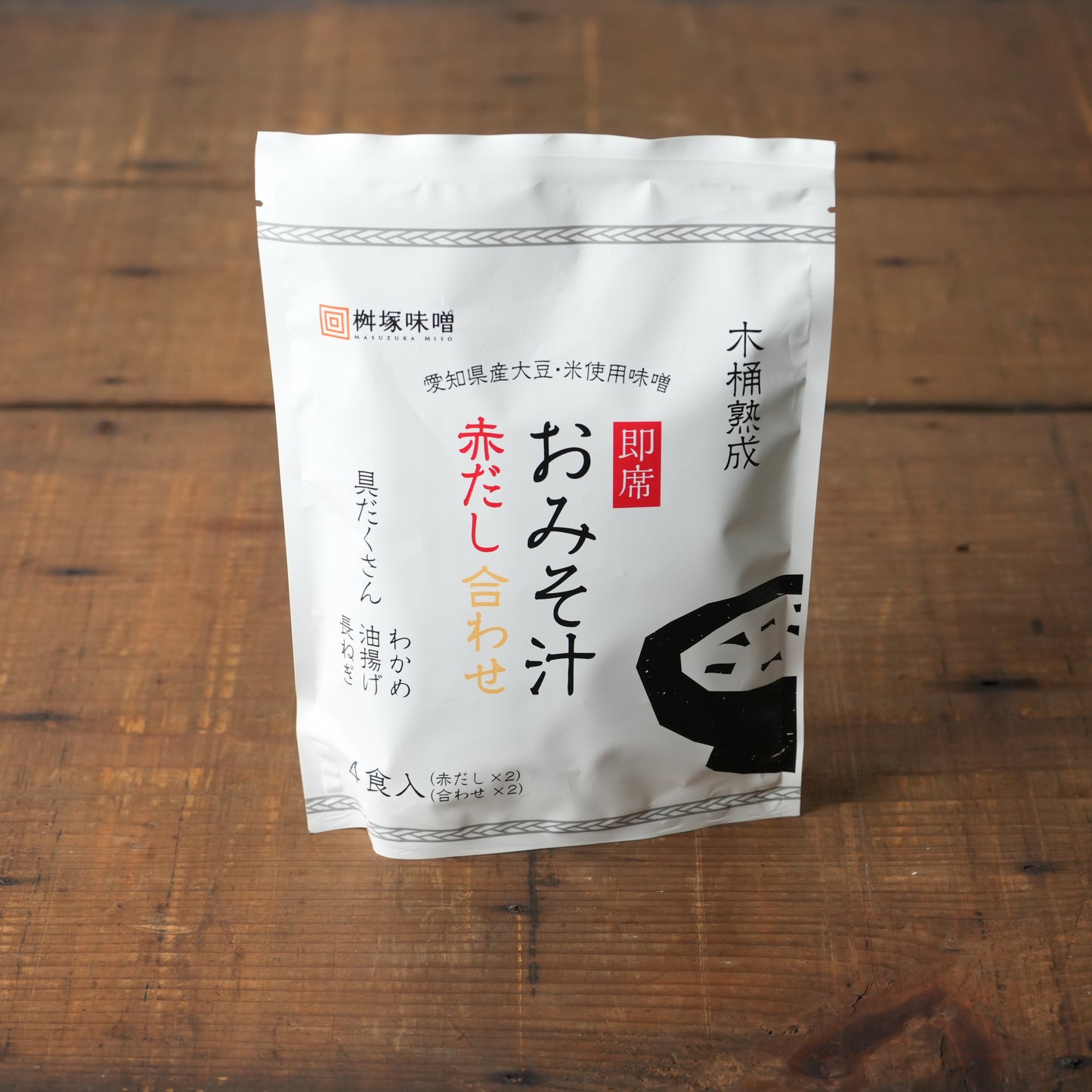 Aka&Awase-dashi Miso Soup 4Pack- Traditional Mame and Rice Miso Soup by Noda Miso Co. 81.6g/2.88oz