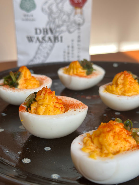 How to make Japanese Style "Deviled Eggs" with Wasabi